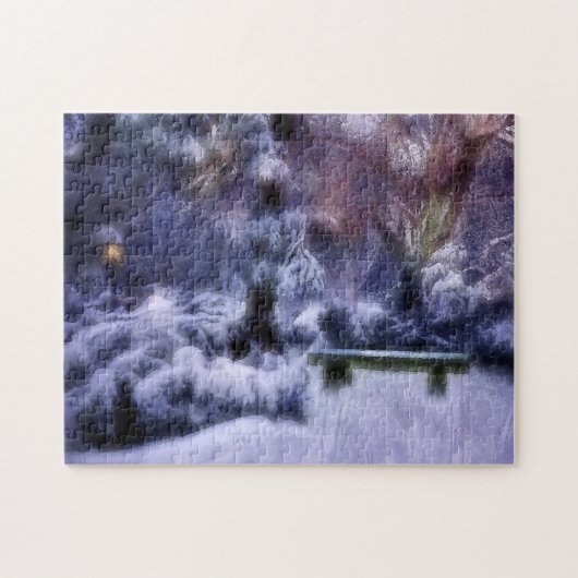 Het sneeuw BosSprookjesland van de Winter Legpuzzel (Horizontaal)