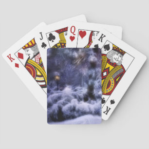 Het sneeuw BosSprookjesland van de Winter Pokerkaarten