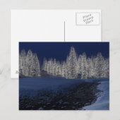Het sneeuw Briefkaart van de Nacht (Voorkant / Achterkant)