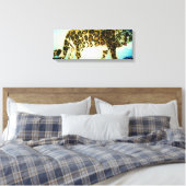 HET SNEEUWE LEOPARD canvas Afdruk (Insitu (Slaapkamer))