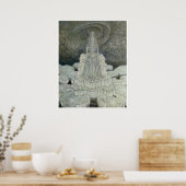 Het sneeuwkoningin-Poster van Edmund Dulac Poster (Keuken)