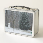 Het Sneeuwmannen Winterlandschap van de Buurman (Achterkant)