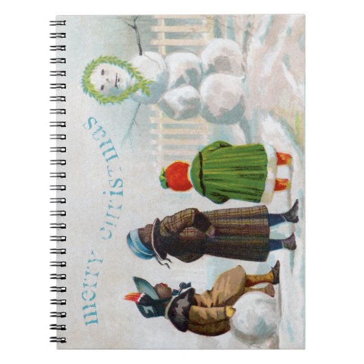 Het Sneeuwmannenspiraal-Fotoboek Notitieboek (Voorkant)