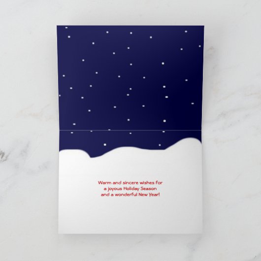 Het sneeuwt... feestdagen kaart (Binnen)