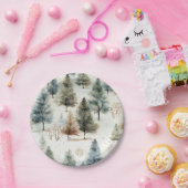 Het sneeuwt op brandbomen - papieren bordje (Feest)