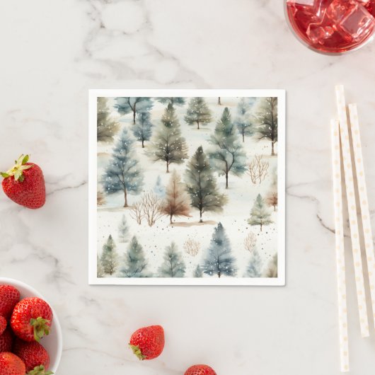 Het sneeuwt op brandbomen - servet (Insitu)