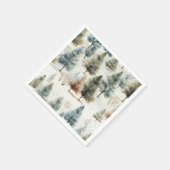 Het sneeuwt op brandbomen - servet (Hoek)