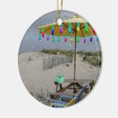 Het sneeuwt op mijn strandstoelversiering keramisch ornament (Links)