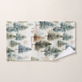 Het sneeuwt op sparrenbomen - bad handdoek (Handdoek)