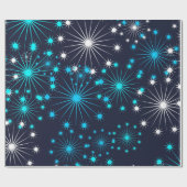 Het sneeuwvlokpatroon lijkt op een ster cadeaupapier (Vlak)