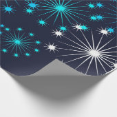 Het sneeuwvlokpatroon lijkt op een ster cadeaupapier (Hoek)