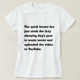 Het Snel Bruine Vos Net Vast... Pangram T-Shirt