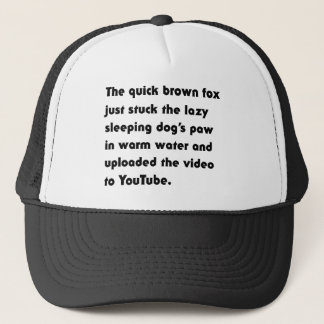 Het Snel Bruine Vos Net Vast... Pangram T-Shirt Trucker Pet