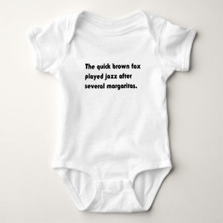 Het Snel Bruine Vos Speelde Jazz... Pangram T-Shir Romper