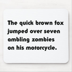 Het Snel Bruine Vos Sprong Over... Pangram T-Shirt Muismat