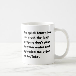 Het Snel Bruine Vos Zit Vast... Pangram T-Shirt Koffiemok