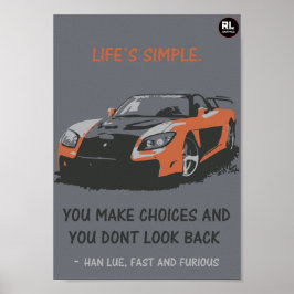 Het snelle en Furious Poster van het Citaat