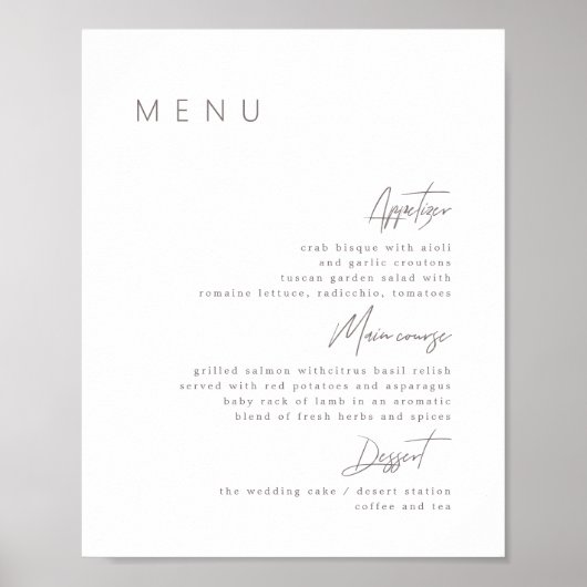 Het snelle Poster van het Menu van de Moderne Bied (Voorkant)
