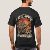 Het Snelweg Kent Mijn Naam Biker T-Shirt (Achterkant)