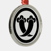 Het snijden kruipt kleppen in cirkel metalen ornament (Rechts)