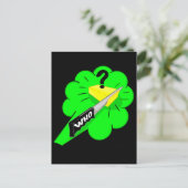 Het snijden van de kaas scheet slang briefkaart (Staand voorkant)