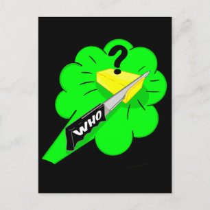 Het snijden van de kaas scheet slang briefkaart