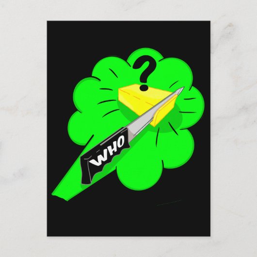 Het snijden van de kaas scheet slang briefkaart (Voorkant)