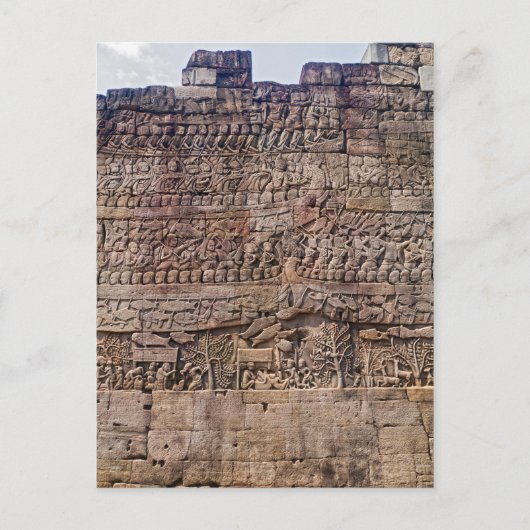 Het Snijden van de muur de Scène van de Kunst, Briefkaart (Voorkant)