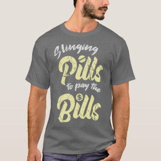 Het snoeien pillen om de rekeningen voor een farma t-shirt