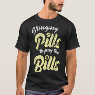 Het snoeien pillen om de rekeningen voor een farma t-shirt