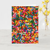 Het snoep bestrooit kaart (Gele Bloem)