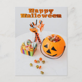 Het Snoep Halloween Pumpkin Briefkaart