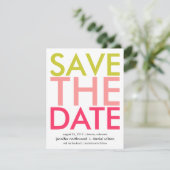 Het snoep kleurt Groen & Roze sparen de Datum Save The Date (Staand voorkant)
