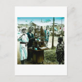 Het Snoep Man van het Oude Japan  Japans Briefkaart (Voorkant)