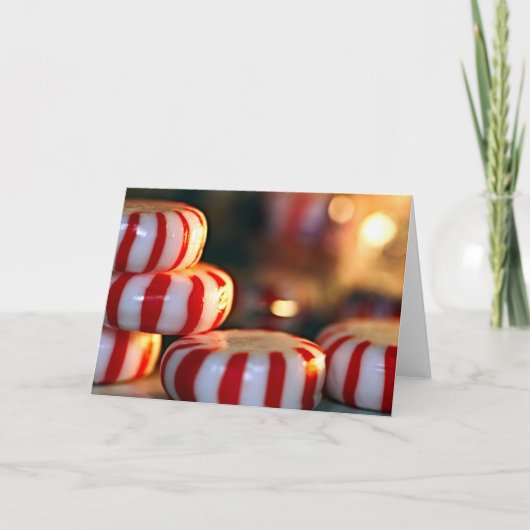 Het Snoep van de pepermunt Feestdagen Kaart (Voorkant)