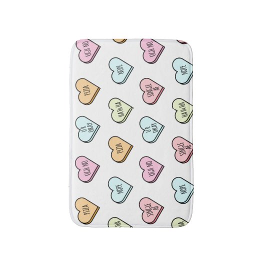 Het Snoep van de Sarcastische Valentijn Badmat (Voorkant Verticaal)