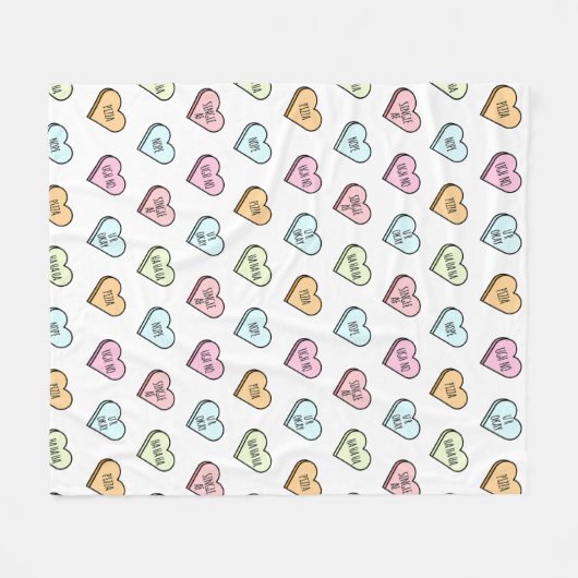 Het Snoep van de Sarcastische Valentijn Fleece Deken (Voorkant (Horizontaal))