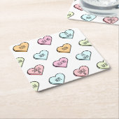 Het Snoep van de Sarcastische Valentijn Kartonnen Onderzetters (Schuin)