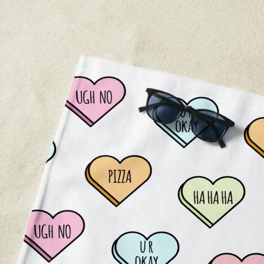 Het Snoep van de Sarcastische Valentijn Strandlaken (In situ)