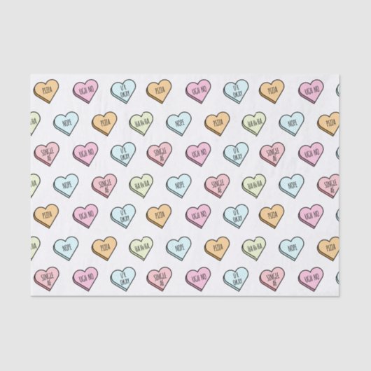 Het Snoep van de Sarcastische Valentijn Tissuepapier (Voorkant)