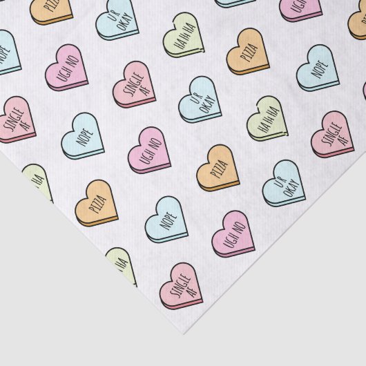 Het Snoep van de Sarcastische Valentijn Tissuepapier (Detail)