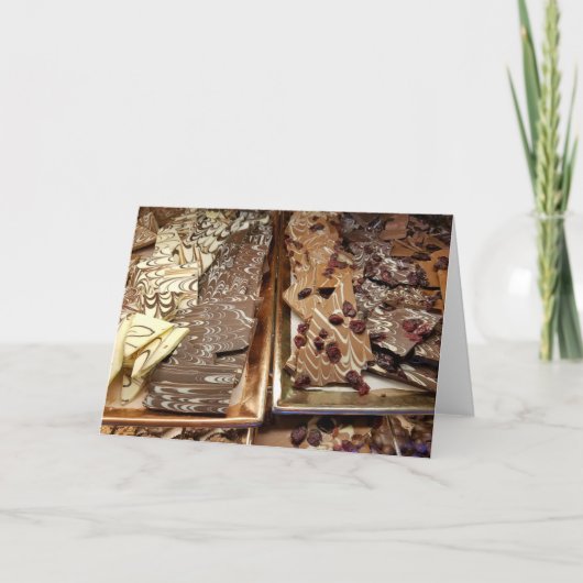 Het Snoep van de Schors van de chocolade, Feestdagen Kaart (Voorkant)