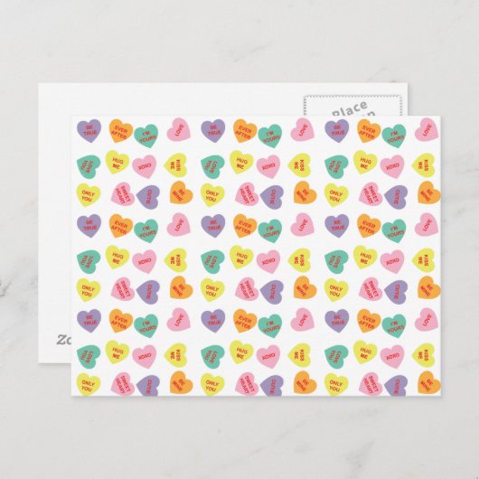 Het Snoep van het Gesprek het Briefkaart van het h (Voorkant / Achterkant)