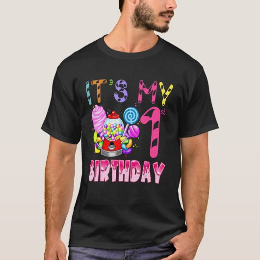 Het Snoep van mijn eerste verjaardag Candyland Bir T-shirt (Voorkant)