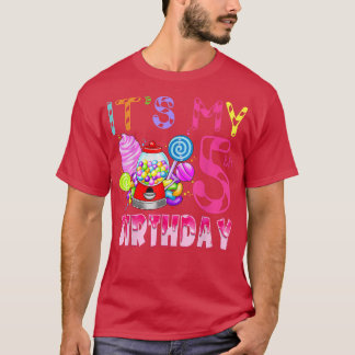 Het Snoep van mijn vijfde verjaardag Candyland Bir T-shirt