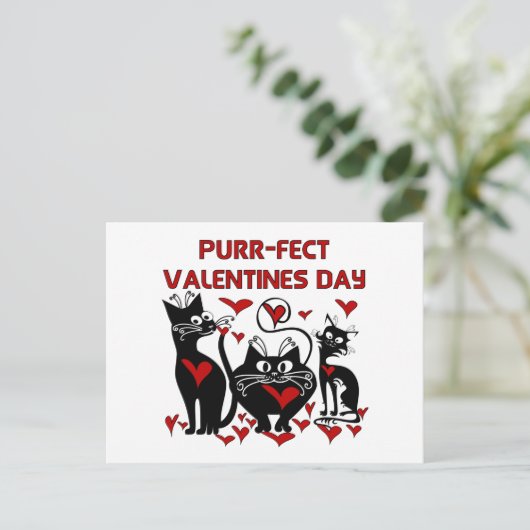 Het snorren-fect-snorren Valentijnsdag Feestdagenkaart (Staand voorkant)