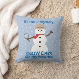Het sNOw Mysterie Detective Sneeuwman Kussen