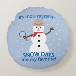 Het sNOw Mysterie Detective Sneeuwman Rond Kussen