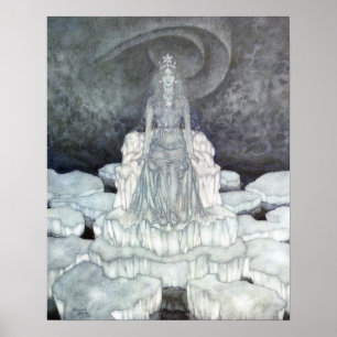 Het Snow Queen's Palace van Edmund Dulac Poster