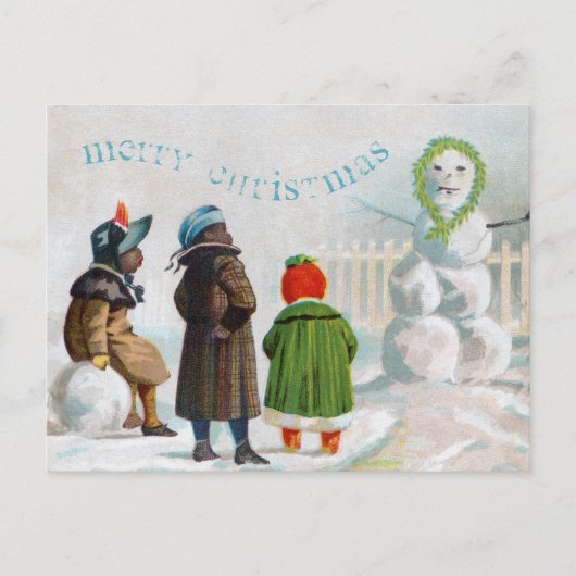 Het Snowman-Briefkaart Feestdagenkaart (Voorkant)